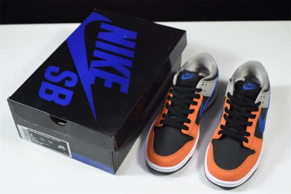 Nike Sb Dunk Low Prm Orange Blue Grey Shoes 854866-025