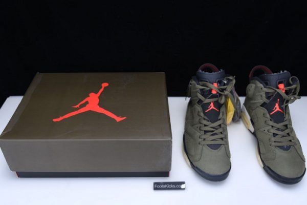 Travis Scott Air Jordan 6 Medium Olive Cactus Jack Cn1084-200
