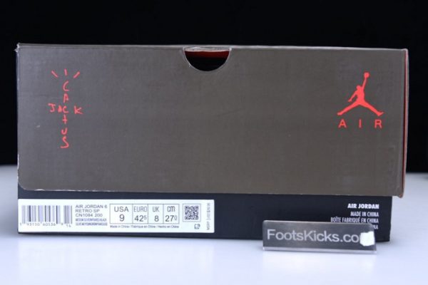 Travis Scott Air Jordan 6 Medium Olive Cactus Jack Cn1084-200