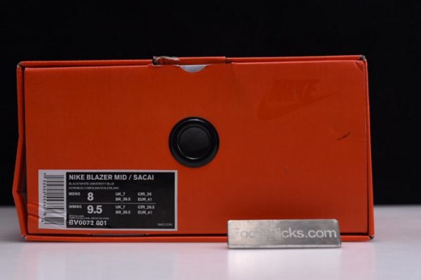 Sacai Nike Blazer Mid Blue Bv0072-001