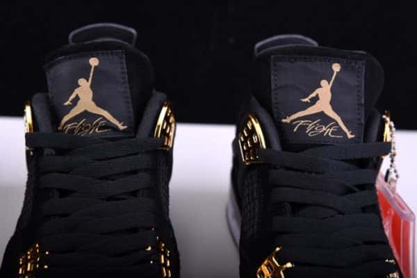 Air Jordan 4 ¡°Royalty¡± Black/Metallic Gold-White Mens 308497-032