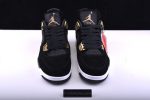 Air Jordan 4 ¡°Royalty¡± Black/Metallic Gold-White Mens 308497-032