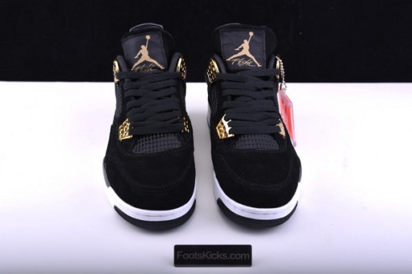 Air Jordan 4 ¡°Royalty¡± Black/Metallic Gold-White Mens 308497-032