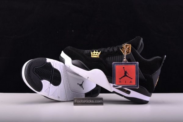 Air Jordan 4 ¡°Royalty¡± Black/Metallic Gold-White Mens 308497-032