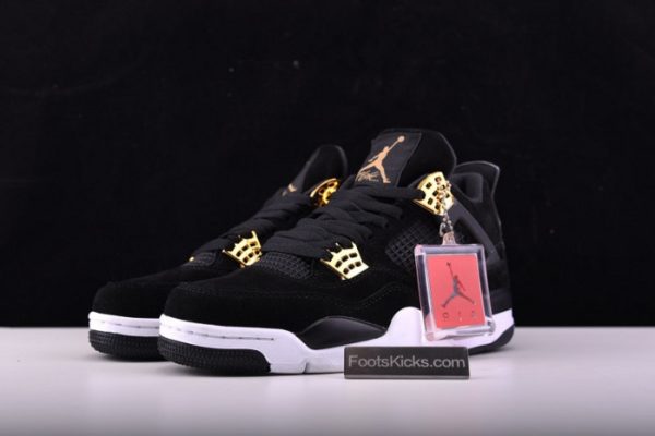 Air Jordan 4 ¡°Royalty¡± Black/Metallic Gold-White Mens 308497-032