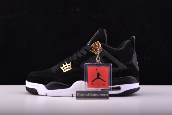Air Jordan 4 ¡°Royalty¡± Black/Metallic Gold-White Mens 308497-032