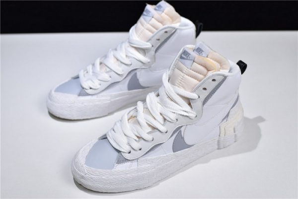 Sacai X Blazer Mid White Grey Bv0072-100