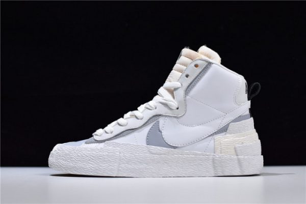Sacai X Blazer Mid White Grey Bv0072-100