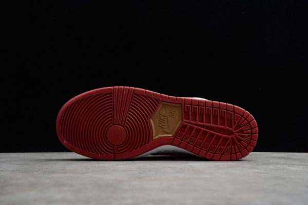 Nike Sb Dunk High Sail Bright Crimson Cv9499-100