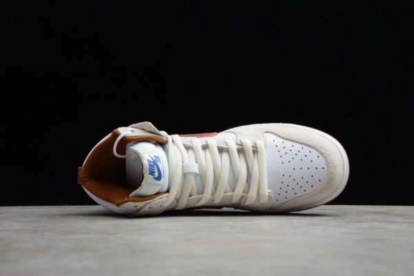 Nike Sb Dunk High Sail Bright Crimson Cv9499-100