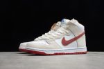 Nike Sb Dunk High Sail Bright Crimson Cv9499-100
