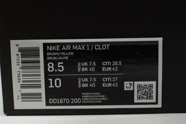 Nike Air Max 1 Clot Kiss Of Death (2021) Dd1870-200