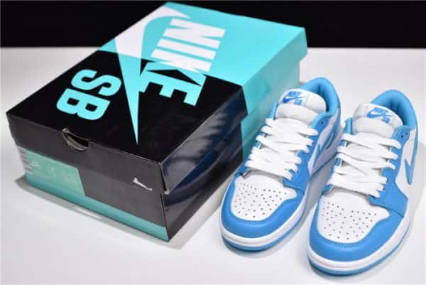 Nike Sb Air Jordan 1 Low Dark Powder Blue Cj7891-401