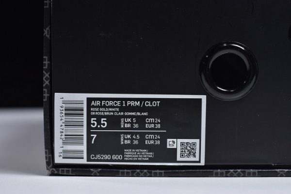 Clot X Nike Air Force 1 Low ''Rose Gold'' Cj5290-600