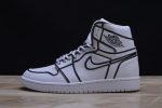 Nike Air Jordan 1 Retro ¡°Comic 3d Pencil¡± White Hand-Painted Mens Aa4724-110