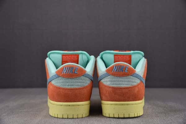 Nike Sb Dunk Low Orange Noise Aqua Dv5429-800