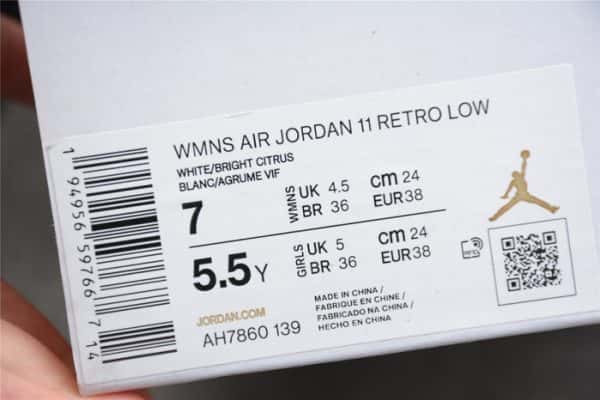 Air Jordan 11 Low Wmns ¡°Citrus" Ah7860-139