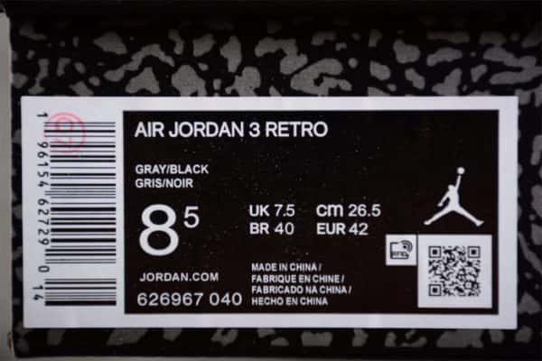 Air Jordan 3 Retro Fear Pack 626967-040