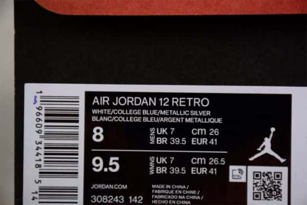 Air Jordan 12 Retro ''Unc'' 308243-142