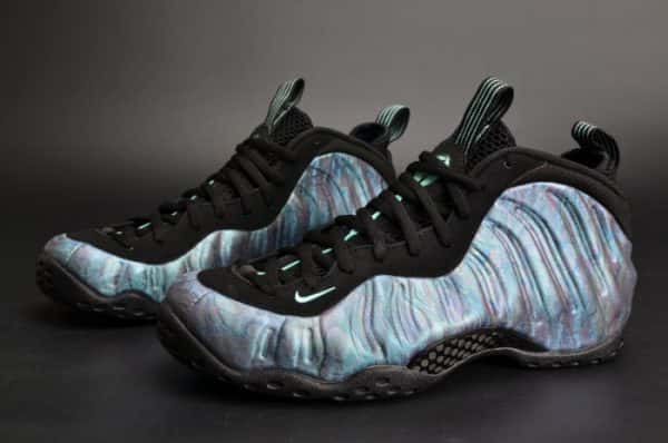 Nike Air Foamposite One Prm ¡°Abalone¡± Black/Aurora Green Mens 575420-009