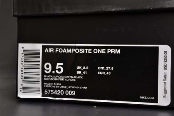 Nike Air Foamposite One Prm ¡°Abalone¡± Black/Aurora Green Mens 575420-009