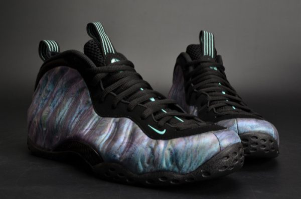 Nike Air Foamposite One Prm ¡°Abalone¡± Black/Aurora Green Mens 575420-009