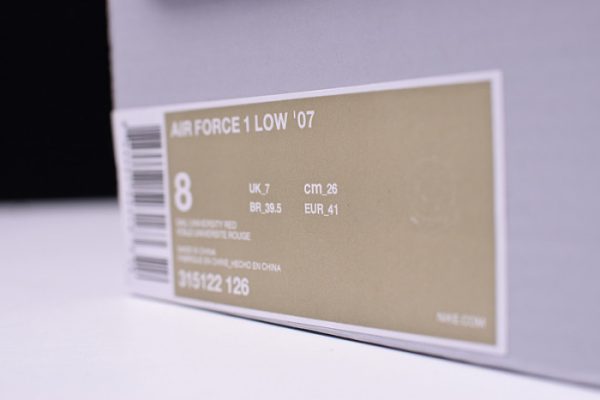 Nike Air Force 1 ''07 White Sport Red New Shoes 315122-126