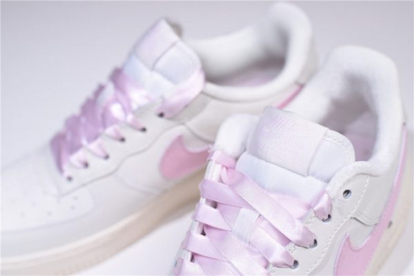 Nike Air Force One 1 Low Sail Artic Pink Satin Gs Womens 314219-130