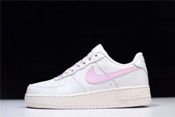 Nike Air Force One 1 Low Sail Artic Pink Satin Gs Womens 314219-130