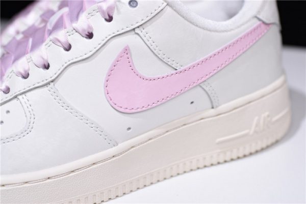 Nike Air Force One 1 Low Sail Artic Pink Satin Gs Womens 314219-130
