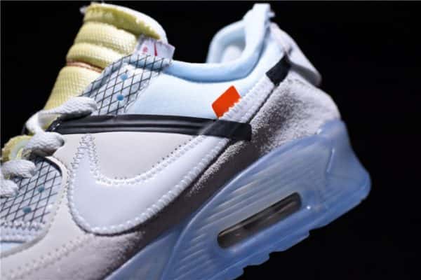 Ofw X Nike Air Max 90 Sail Muslin Virgil Abloh Aa7293-100