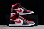 Air Jordan 1 Mid White Black Red 554724-079