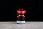 Air Jordan 1 Mid White Black Red 554724-079