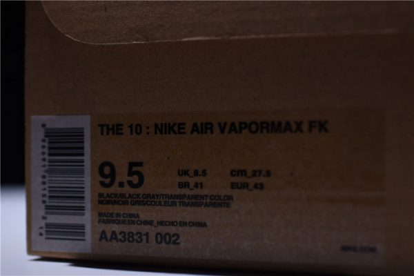 Ofw X Nike Air Vapormax Fk Black Aa3831-002