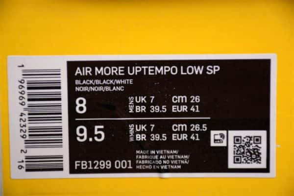 Ambush X Nike Air More Uptempo Low ¡°Black/White¡± Fb1299-001