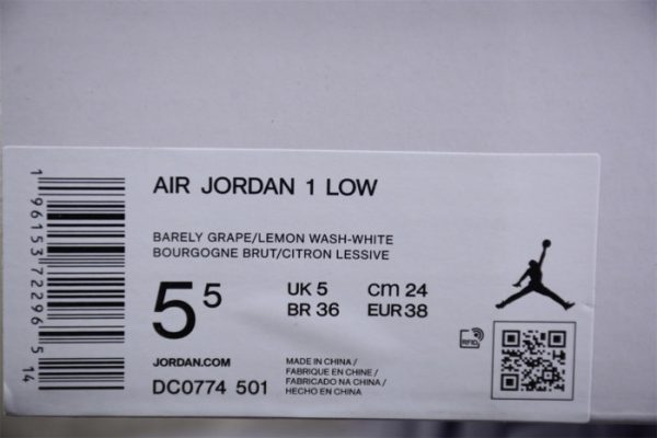Air Jordan 1 Low Barely Grape Dc0774-501