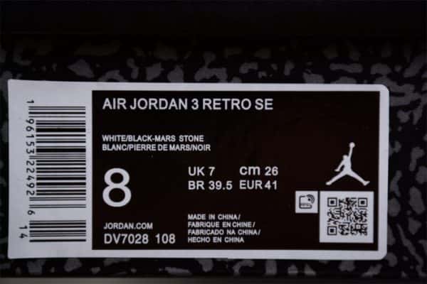 Air Jordan 3 Gs "Mars Stone" Dv7028-108