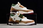 Air Jordan 3 Retro Se White Dark Brown Green Shoes 398614-500