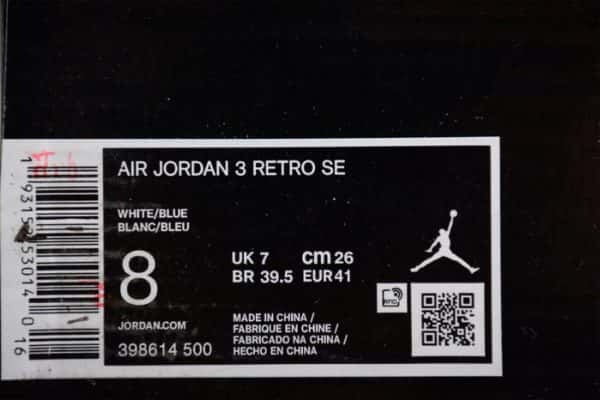Air Jordan 3 Retro Se White Dark Brown Green Shoes 398614-500