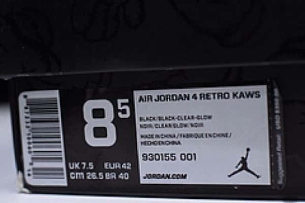 Nike Air Jordan 4 Retro Kaws Black 930155-001