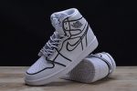 Nike Air Jordan 1 Retro ¡°Comic 3d Pencil¡± White Hand-Painted Mens Aa4724-110