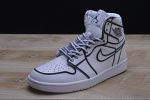 Nike Air Jordan 1 Retro ¡°Comic 3d Pencil¡± White Hand-Painted Mens Aa4724-110