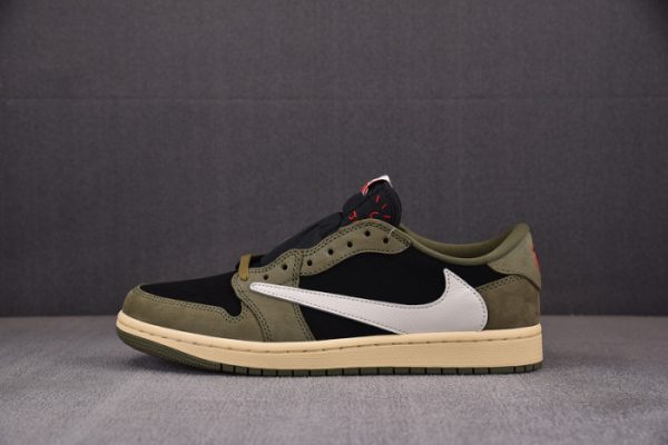 Travis Scott X Air Jordan 1 Low Og ¡°Black Olive¡± Dm7866-002