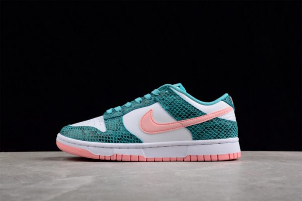 Nike Dunk Low Teal Snakeskin Dr8577-300