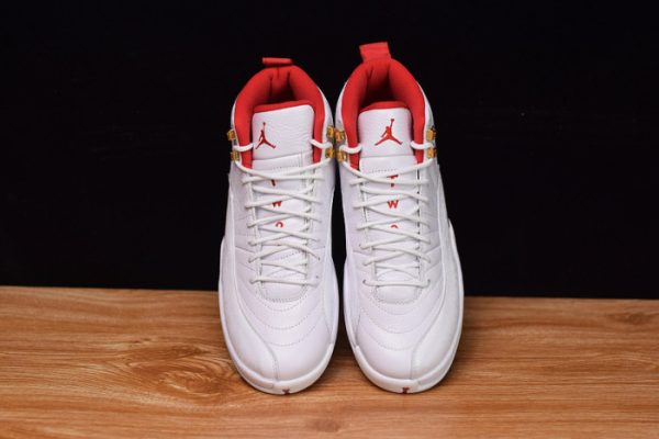 Air Jordan 12 Fiba White University Red 130690-107