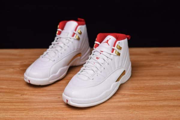 Air Jordan 12 Fiba White University Red 130690-107