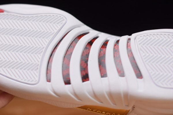 Air Jordan 12 Fiba White University Red 130690-107