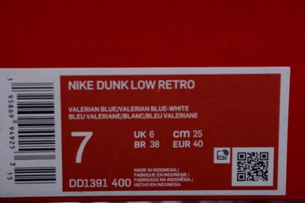 Nike Dunk Low Valerian Blue Dd1391-400