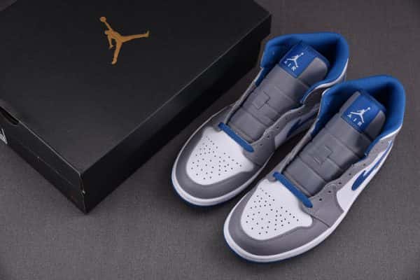 Air Jordan 1 Mid True Blue Cement Dq8423-014