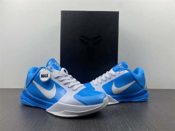 Nike Zoom Kobe 5 Blue Grey White Metallic Sliver 407710-102
